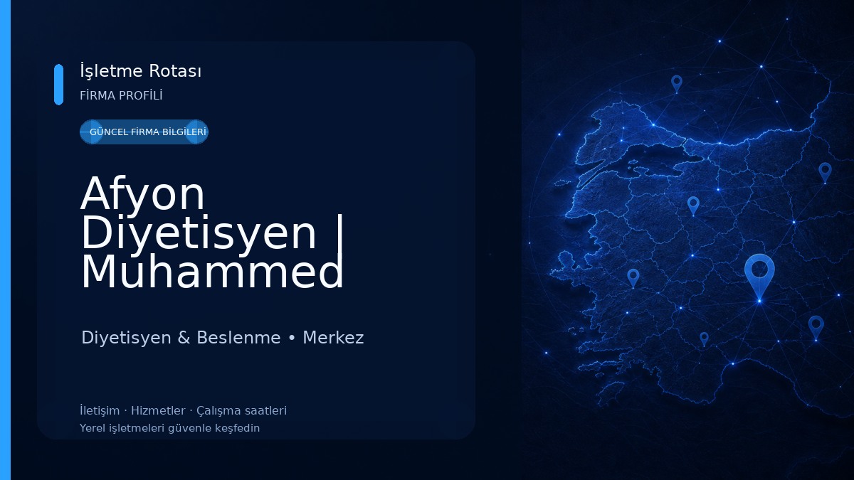 Afyon Diyetisyen | Muhammed DURSUN | Beslenme Uzmanı 