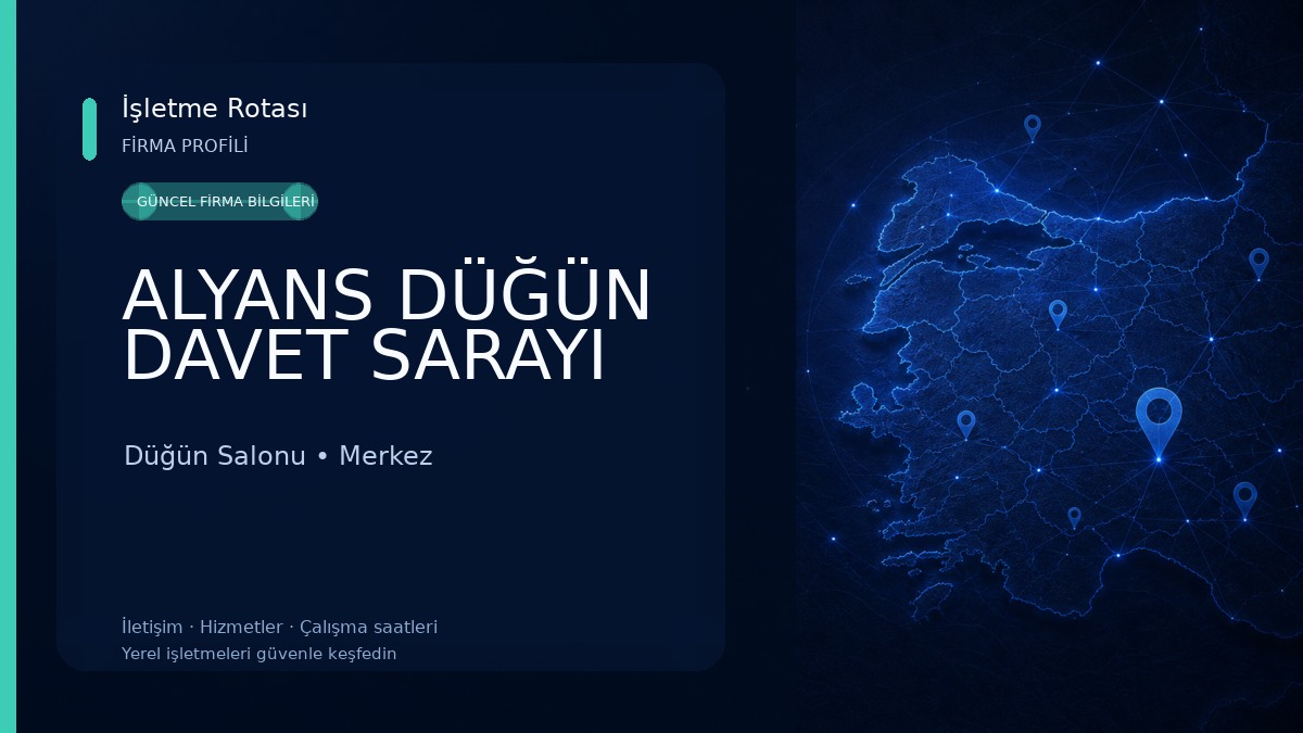 ALYANS DÜĞÜN DAVET SARAYI Düğün Salonu