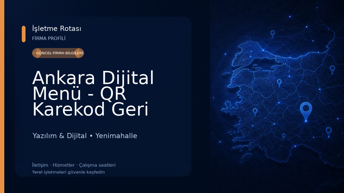 Ankara Dijital Menü - QR Karekod Geri Bildirim