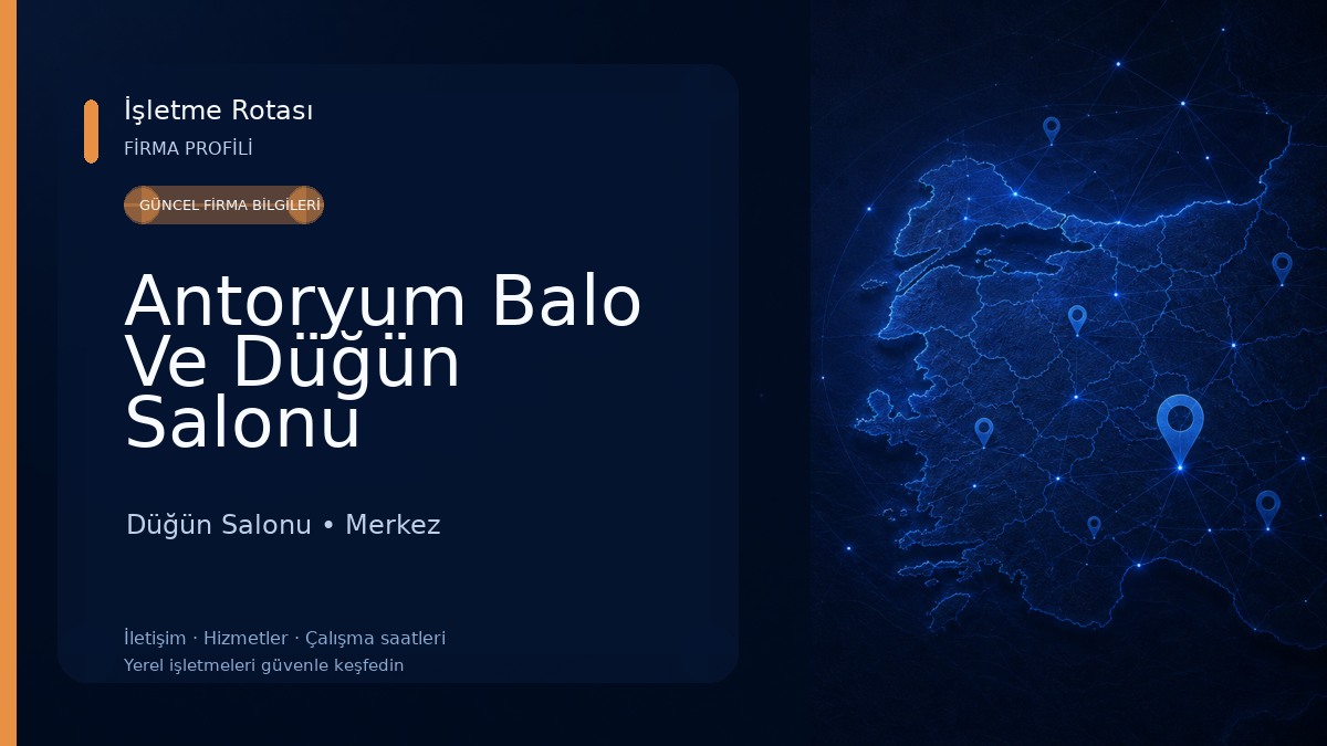 Antoryum Balo Ve Düğün Salonu Düğün Salonu