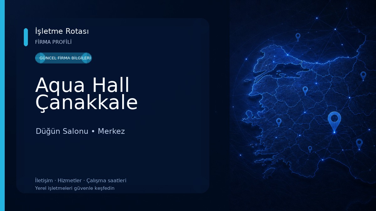 Aqua Hall Çanakkale Düğün Salonu