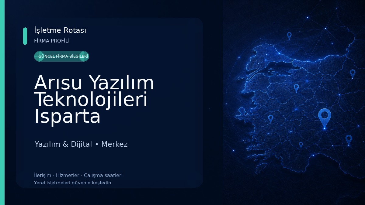 Arısu Yazılım Teknolojileri Isparta Yazılım & Dijital