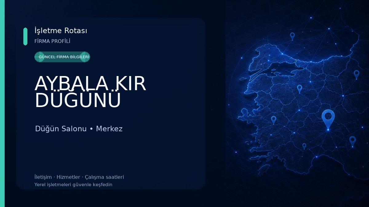 AYBALA KIR DÜĞÜNÜ Düğün Salonu