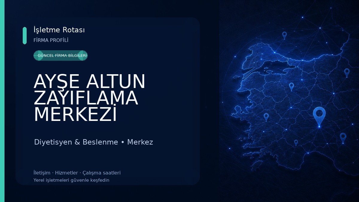 AYŞE ALTUN ZAYIFLAMA MERKEZİ Diyetisyen & Beslenme