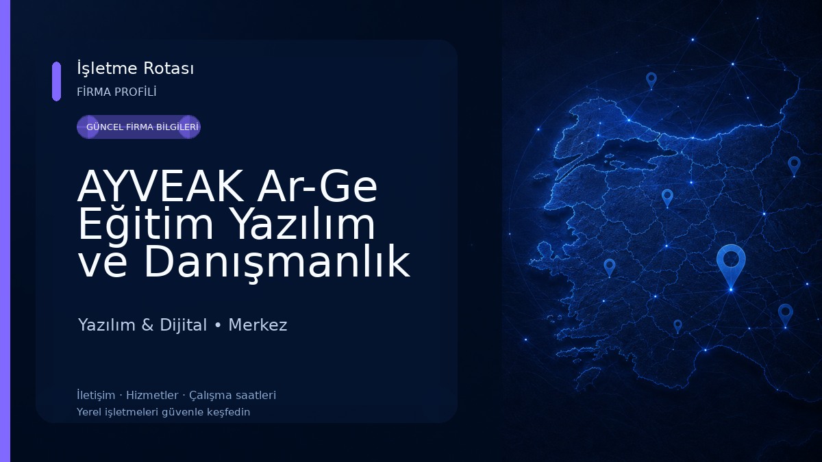 AYVEAK Ar-Ge Eğitim Yazılım ve Danışmanlık Yazılım & Dijital
