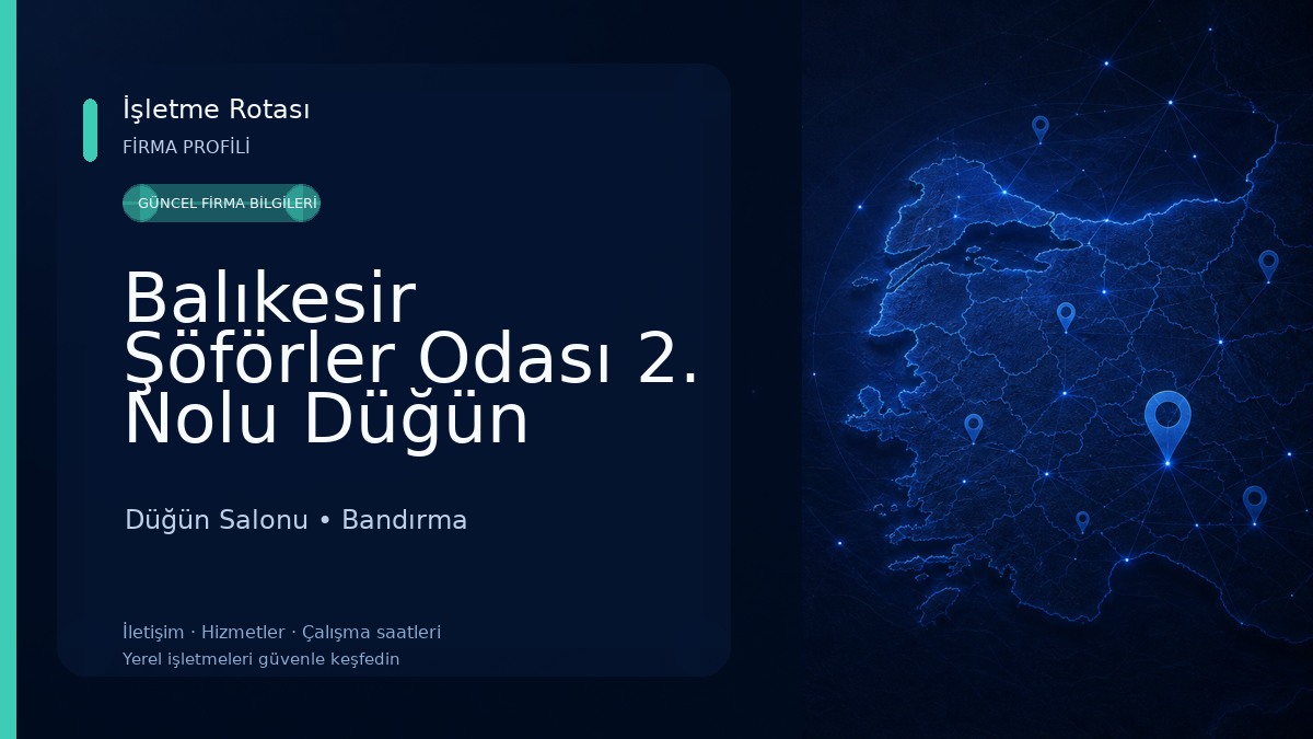 Balıkesir Şöförler Odası 2. Nolu Düğün Salonu Düğün Salonu