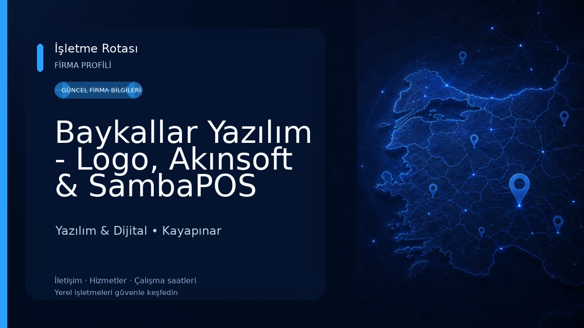 Baykallar Yazılım - Logo, Akınsoft & SambaPOS Diyarbakır Yetkili Bayi Yazılım & Dijital