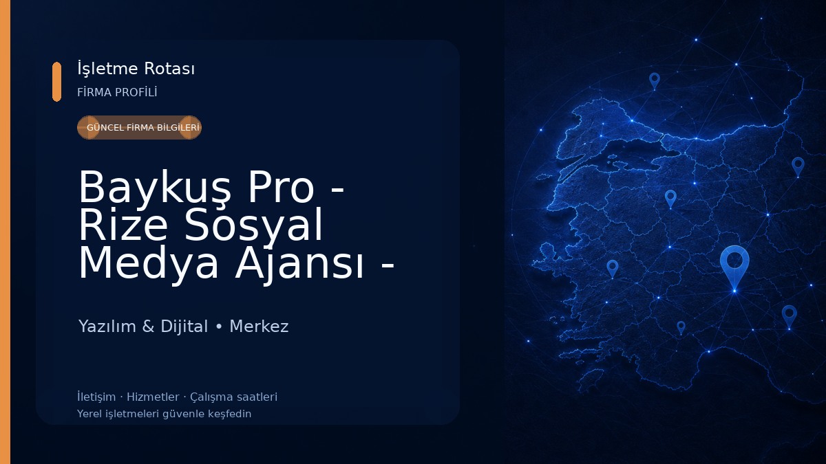 Baykuş Pro - Rize Sosyal Medya Ajansı - Reklam Ajansı - E-Ticaret - Yazılım 