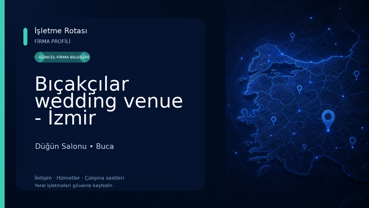 Bıçakçılar wedding venue - İzmir