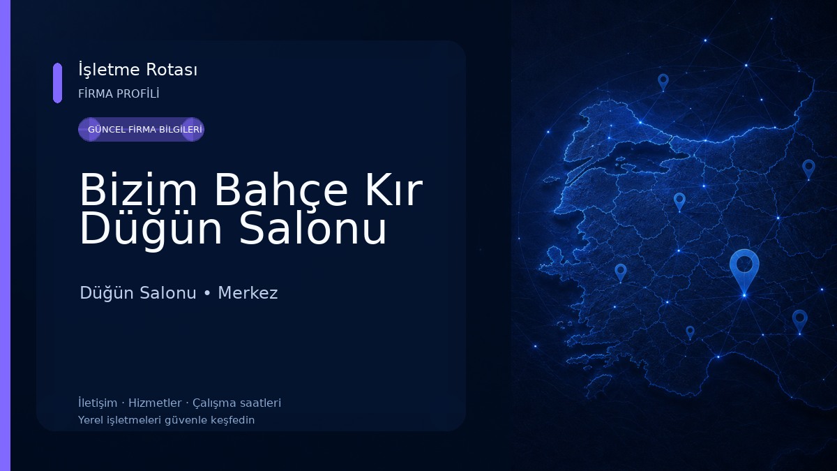 Bizim Bahçe Kır Düğün Salonu Düğün Salonu