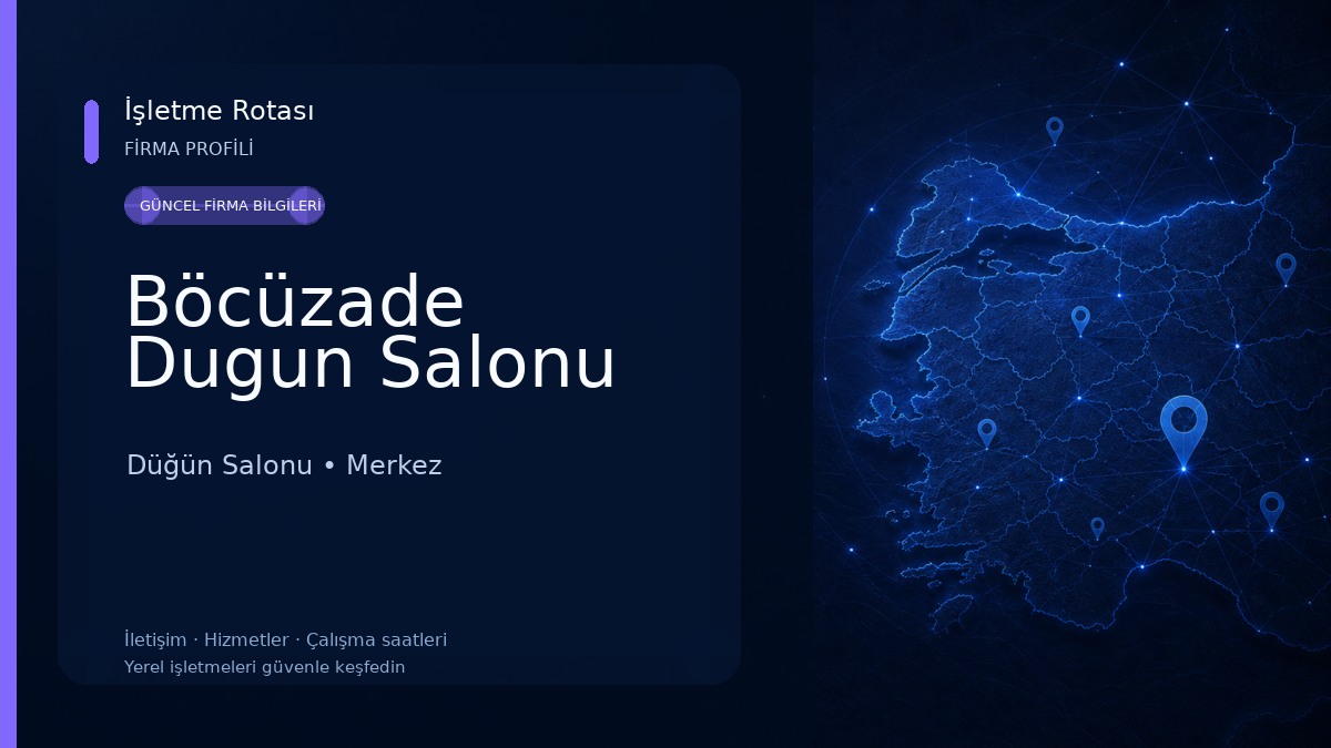Böcüzade Dugun Salonu Düğün Salonu