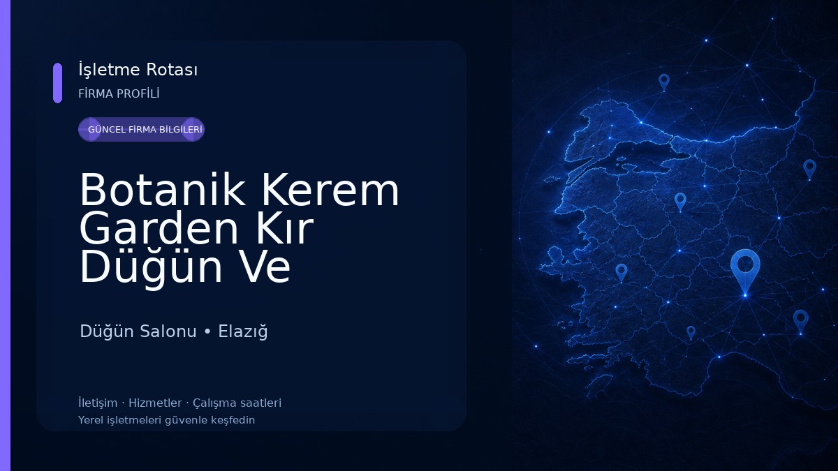 Botanik Kerem Garden Kır Düğün Ve Organizasyon Salonu 