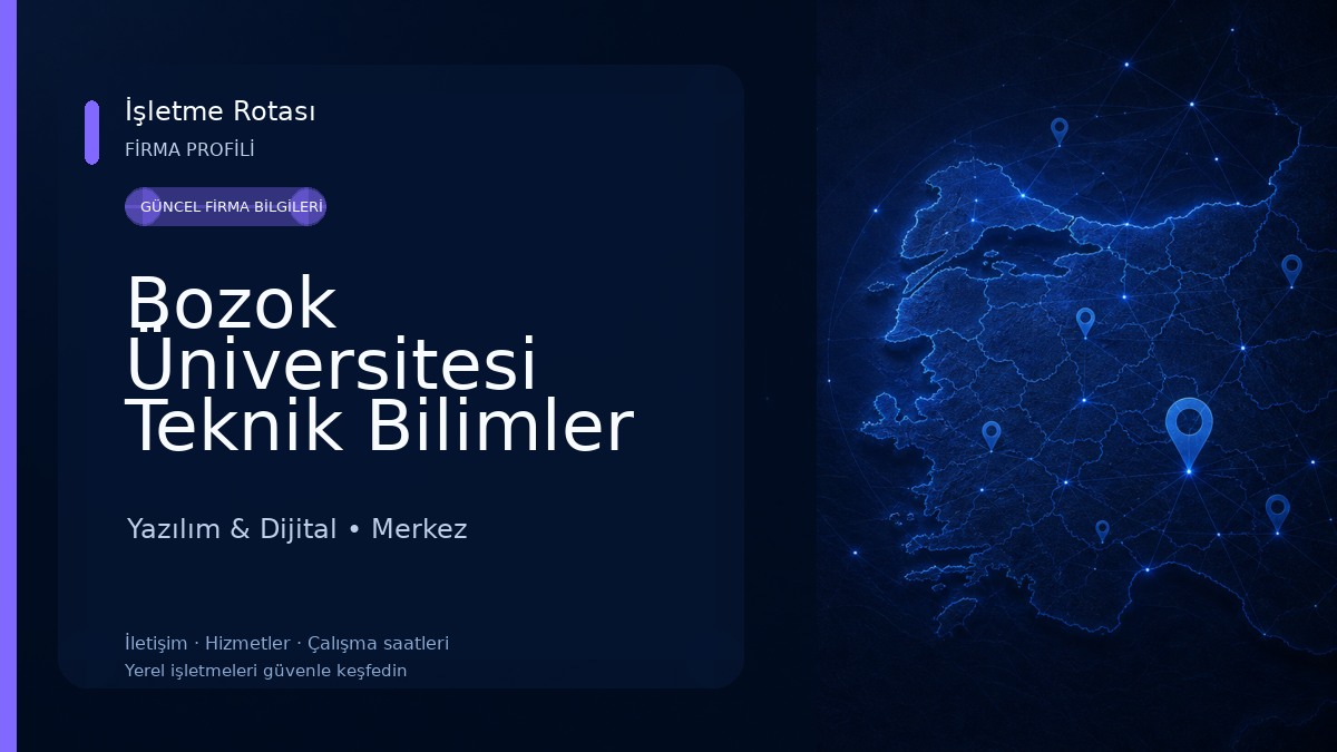 Bozok Üniversitesi Teknik Bilimler Meslek Yüksekokulu Yazılım & Dijital