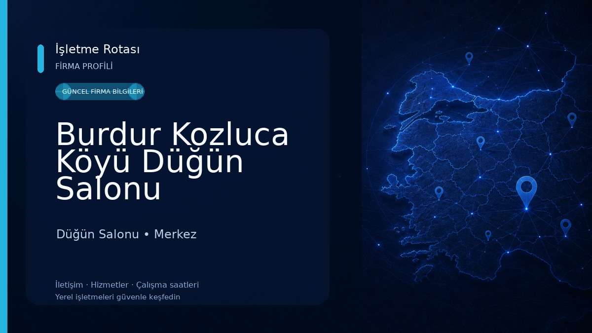 Burdur Kozluca Köyü Düğün Salonu