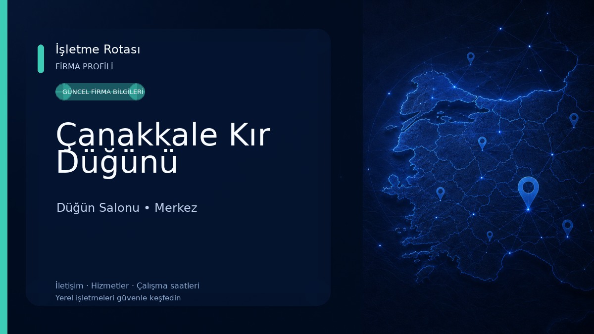 Çanakkale Kır Düğünü Düğün Salonu