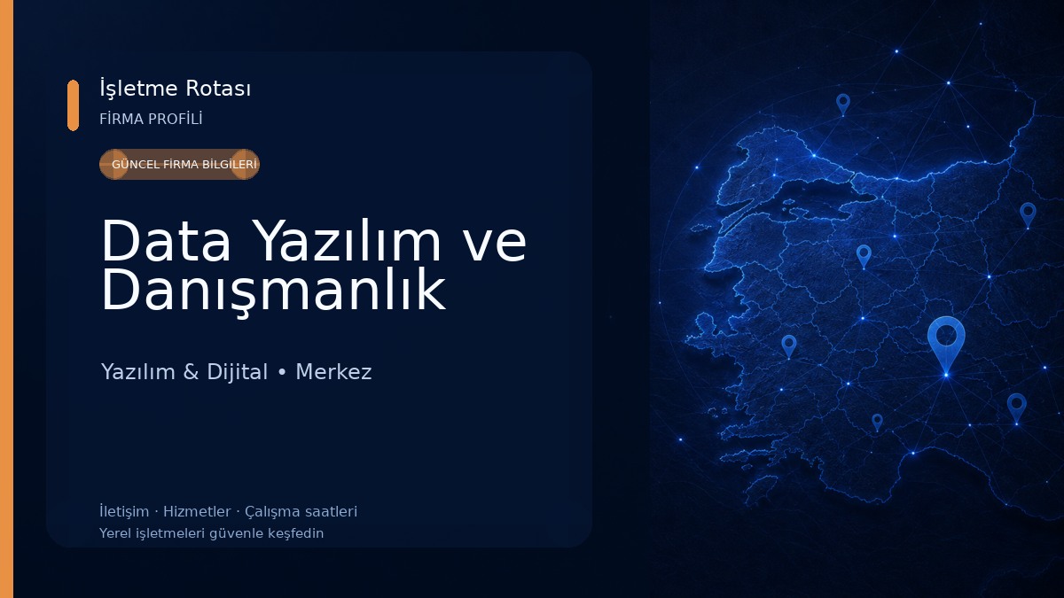 Data Yazılım ve Danışmanlık Yazılım & Dijital