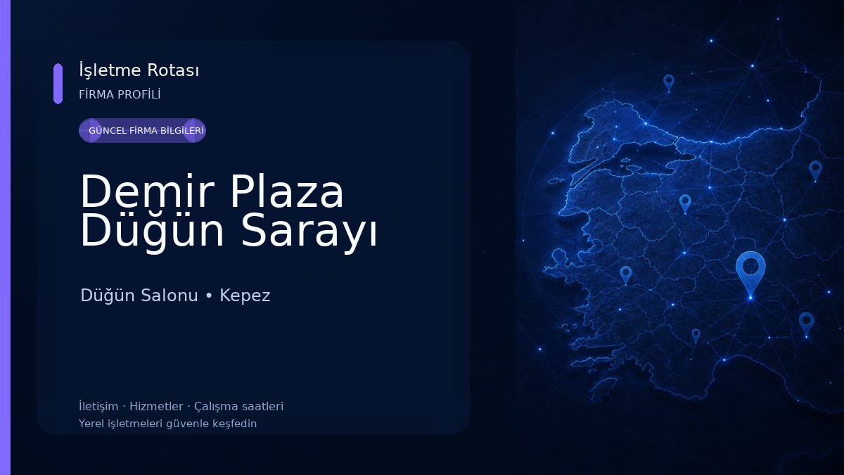 Demir Plaza Düğün Sarayı Düğün Salonu
