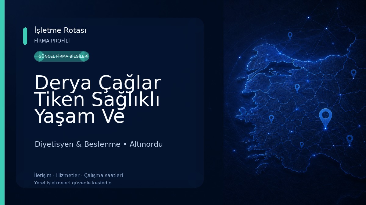 Derya Çağlar Tiken Sağlıklı Yaşam Ve Güzellik Merkezi Diyetisyen & Beslenme