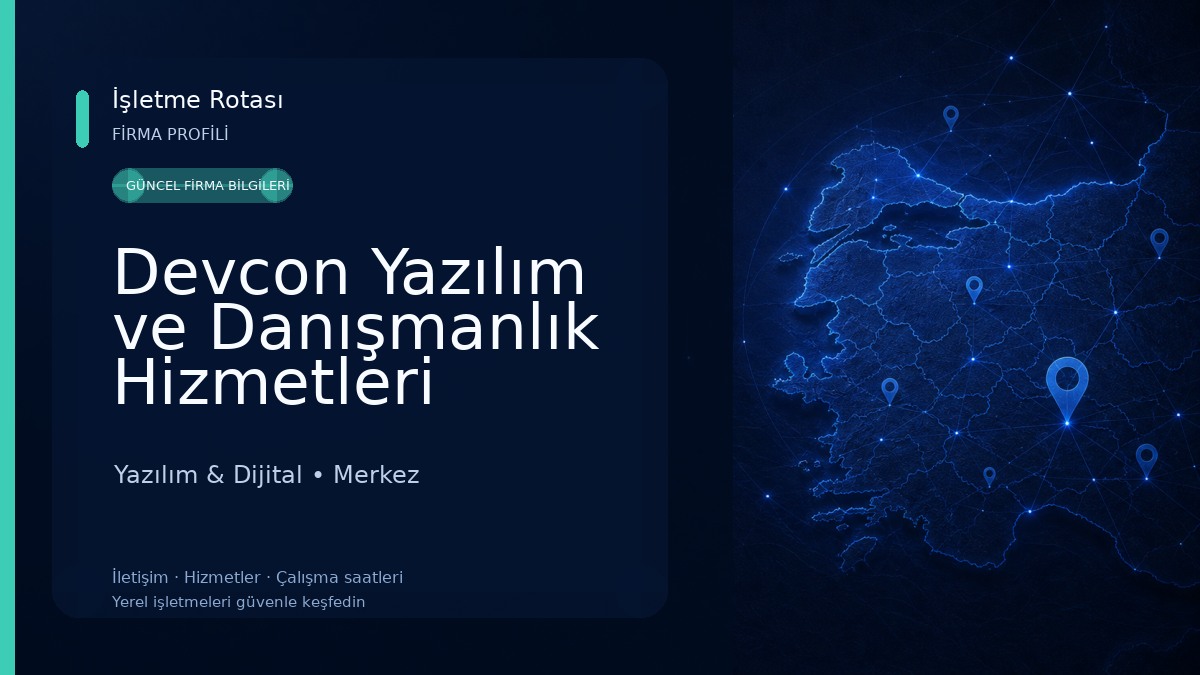 Devcon Yazılım ve Danışmanlık Hizmetleri Yazılım & Dijital