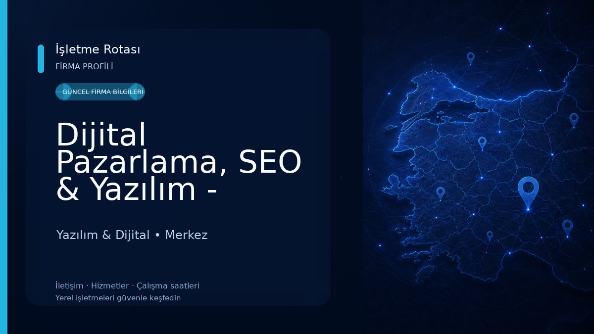 Dijital Pazarlama, SEO & Yazılım - Abdulmecit Karakaş