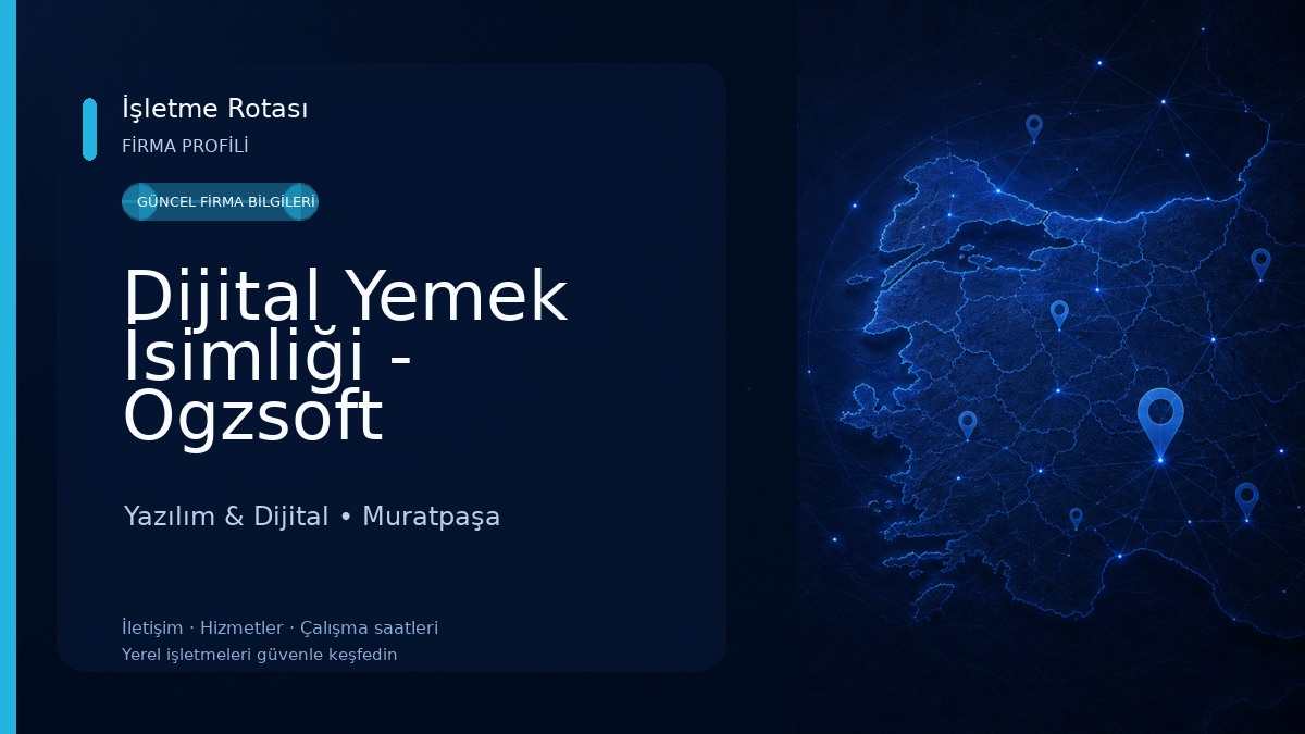 Dijital Yemek İsimliği - Ogzsoft Yazılım & Dijital