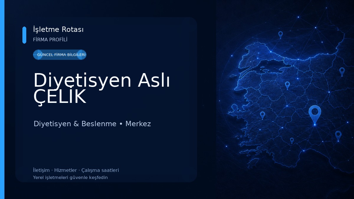 Diyetisyen Aslı ÇELİK Diyetisyen & Beslenme