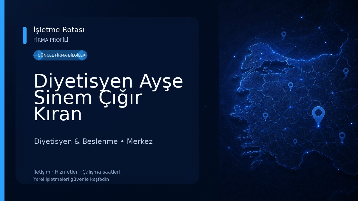 Diyetisyen Ayşe Sinem Çığır Kıran 