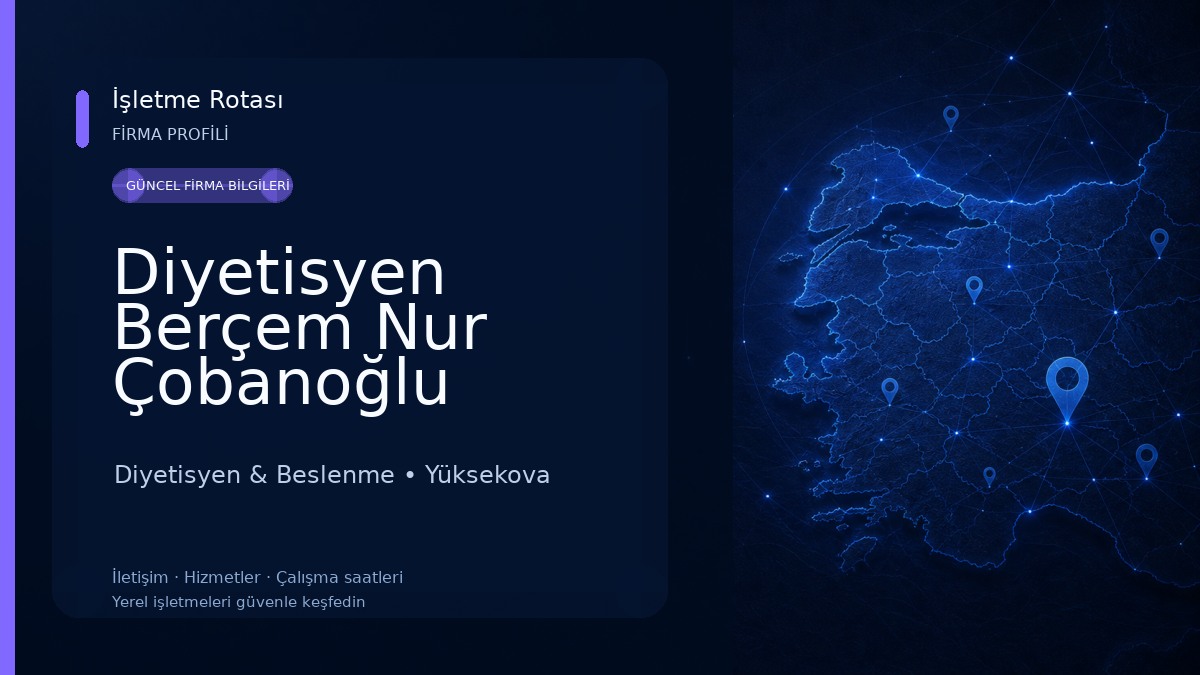 Diyetisyen Berçem Nur Çobanoğlu Diyetisyen & Beslenme