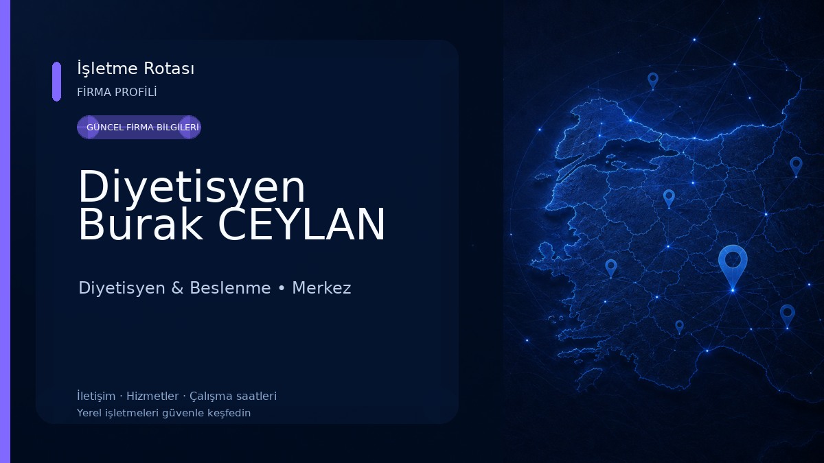 Diyetisyen Burak CEYLAN Diyetisyen & Beslenme
