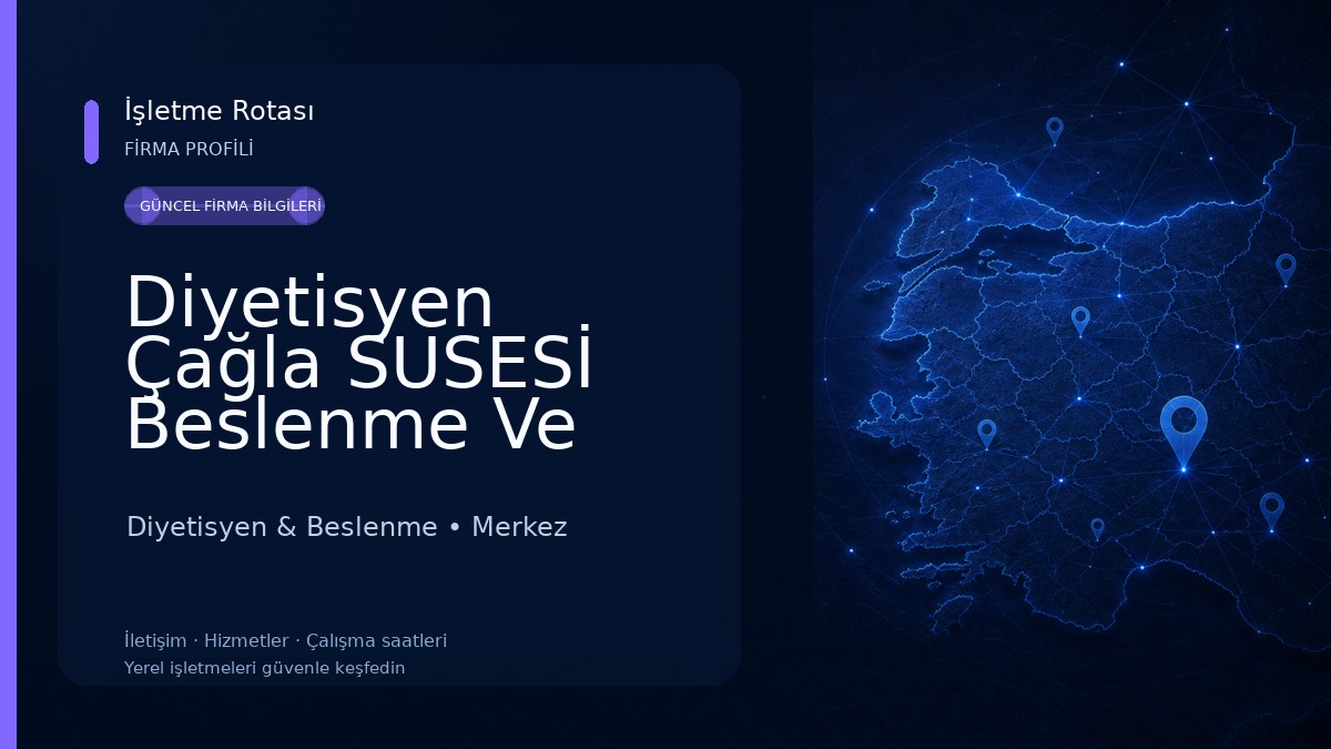 Diyetisyen Çağla SUSESİ Beslenme Ve Diyet Danışmanlık Merkezi Diyetisyen & Beslenme