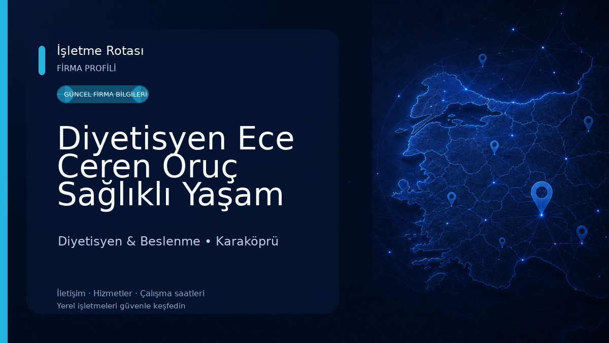 Diyetisyen Ece Ceren Oruç Sağlıklı Yaşam ve Zayıflama Merkezi