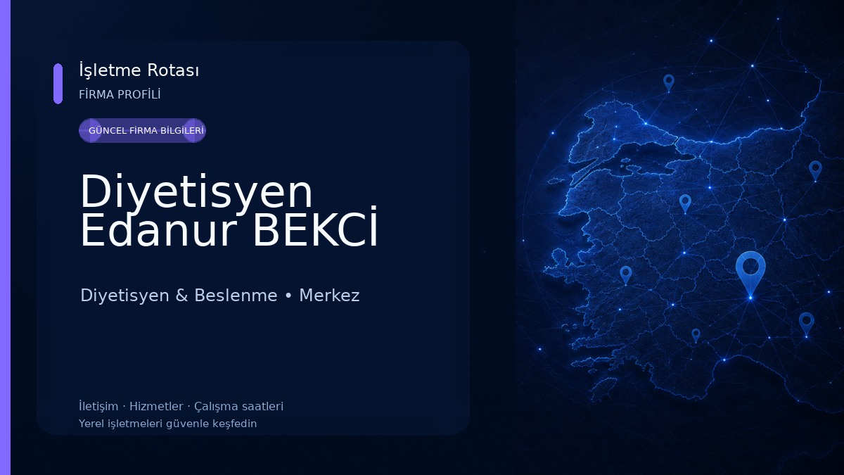 Diyetisyen Edanur BEKCİ Diyetisyen & Beslenme