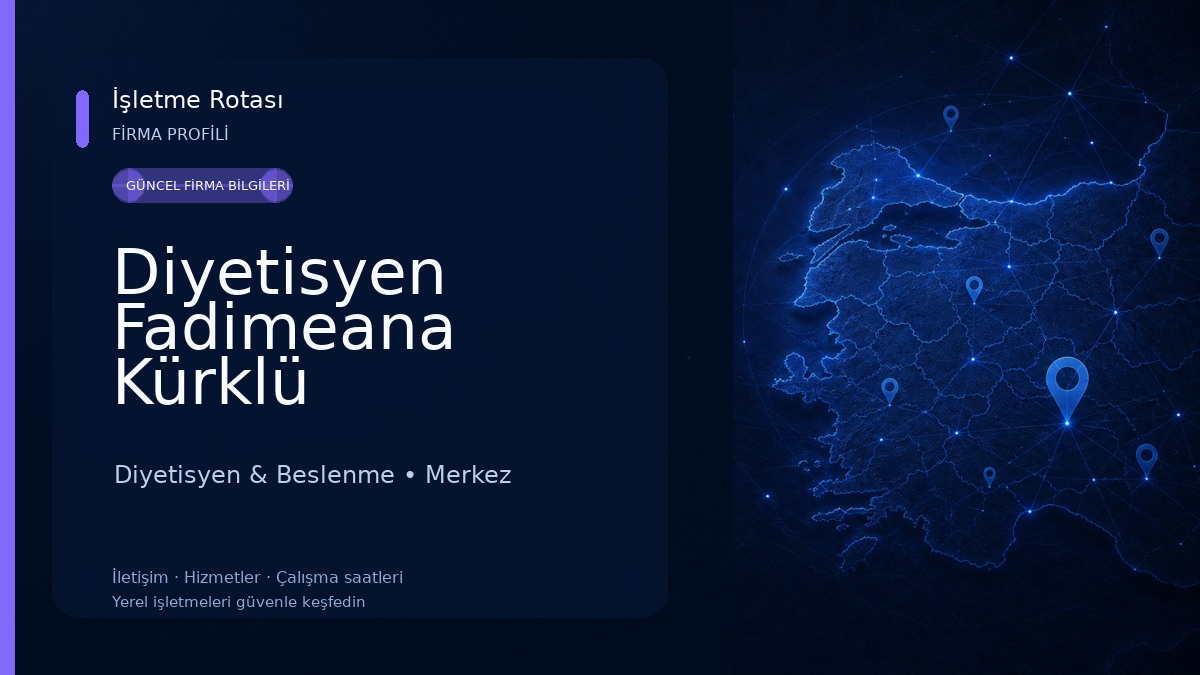 Diyetisyen Fadimeana Kürklü Diyetisyen & Beslenme