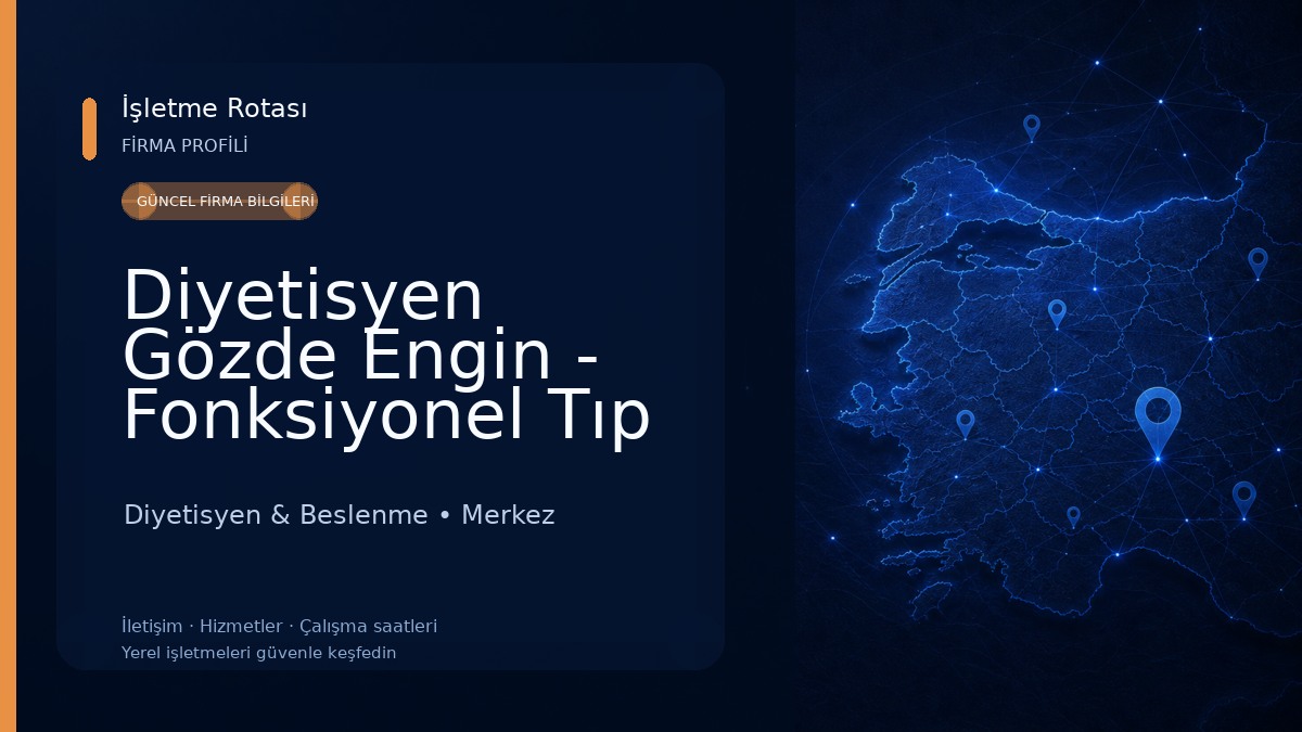 Diyetisyen Gözde Engin - Fonksiyonel Tıp