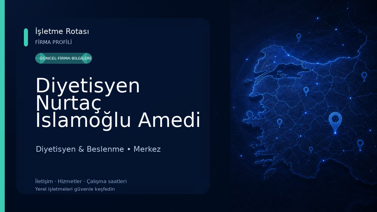 Diyetisyen Nurtaç İslamoğlu Amedi Diyetisyen & Beslenme