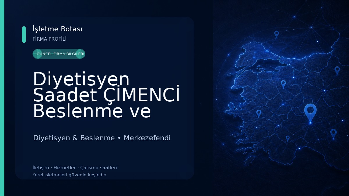 Diyetisyen Saadet ÇİMENCİ Beslenme ve Diyet Merkezi Diyetisyen & Beslenme