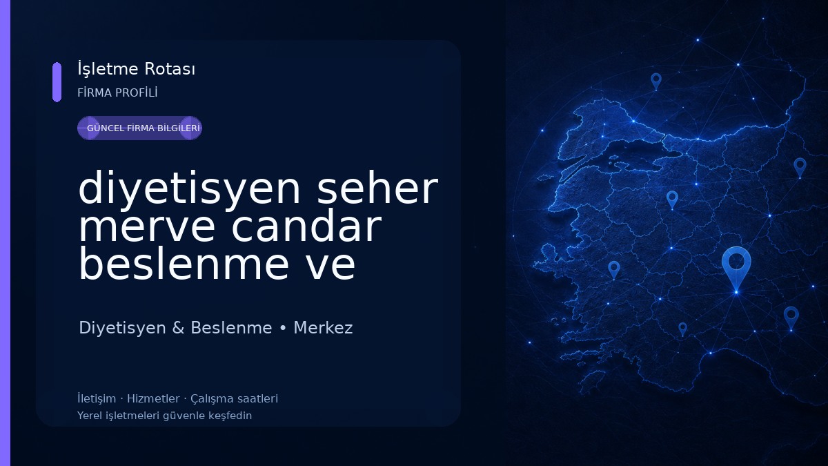 diyetisyen seher merve candar beslenme ve diyet danışmalığı Diyetisyen & Beslenme