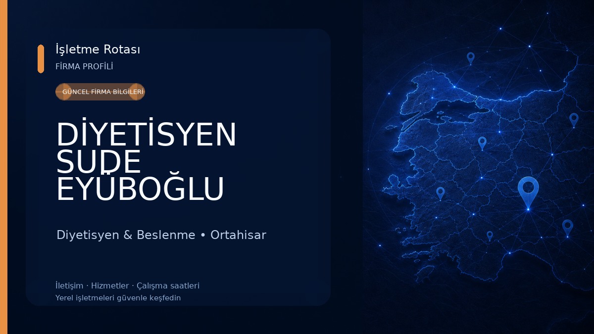 DİYETİSYEN SUDE EYÜBOĞLU BESLENME VE DİYET DANIŞMANLIK MERKEZİ Diyetisyen & Beslenme