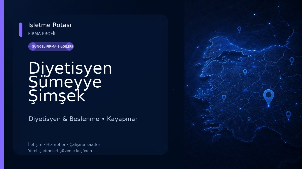 Diyetisyen Sümeyye Şimşek Diyetisyen & Beslenme