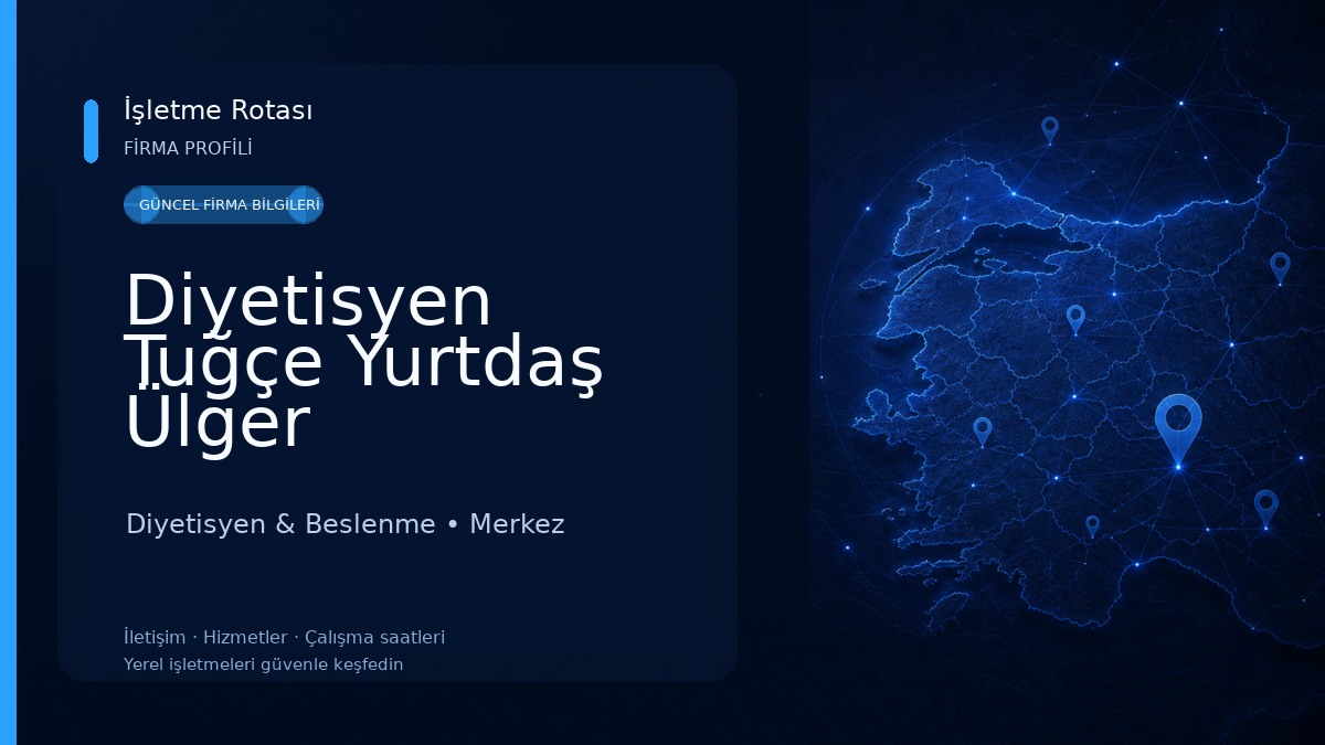 Diyetisyen Tuğçe Yurtdaş Ülger 