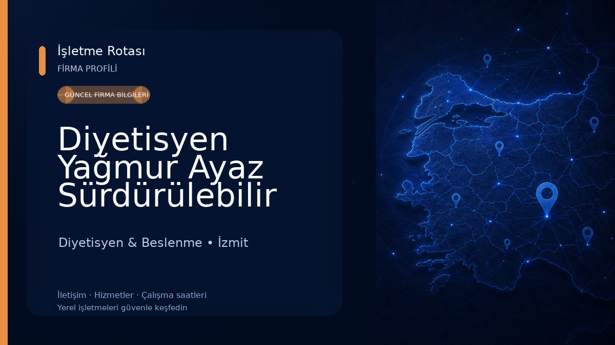 Diyetisyen Yağmur Ayaz Sürdürülebilir Beslenme ve Diyet Danışmanlığı