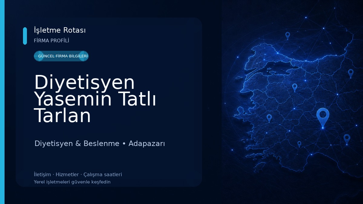 Diyetisyen Yasemin Tatlı Tarlan Diyetisyen & Beslenme