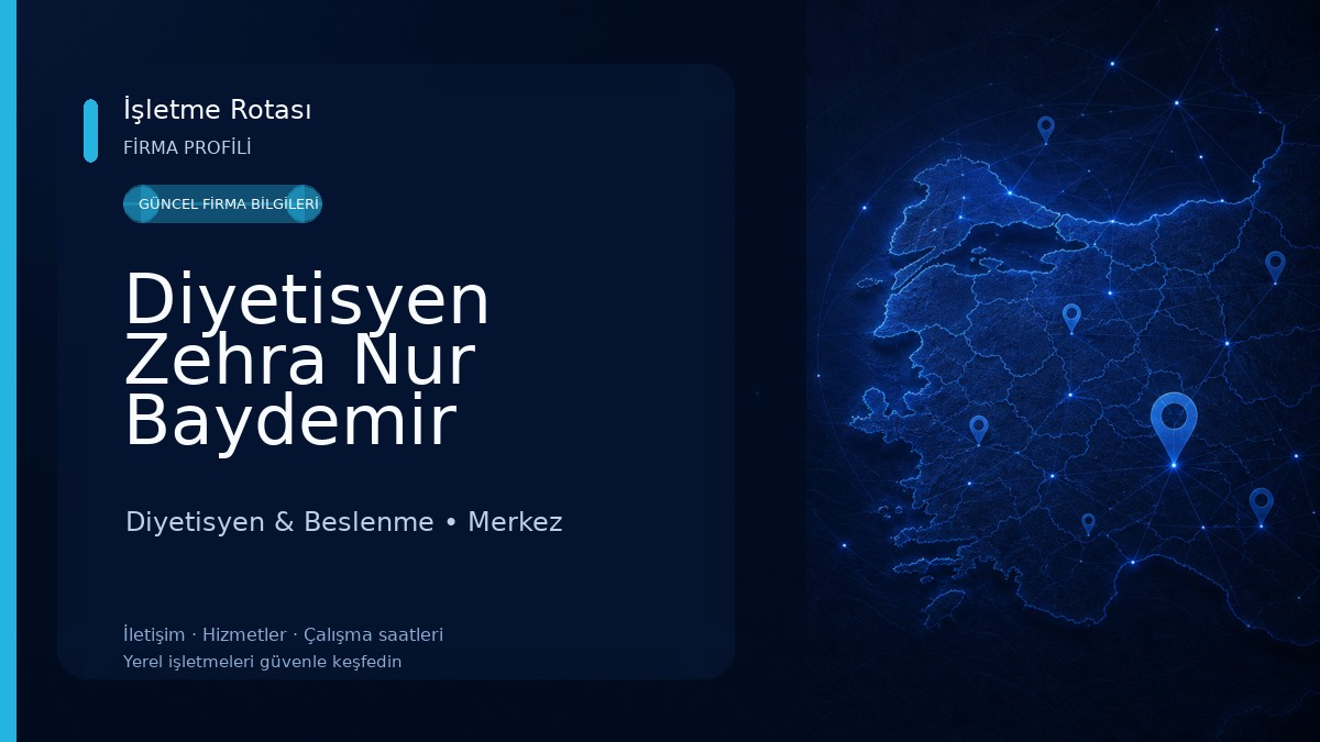 Diyetisyen Zehra Nur Baydemir Diyetisyen & Beslenme