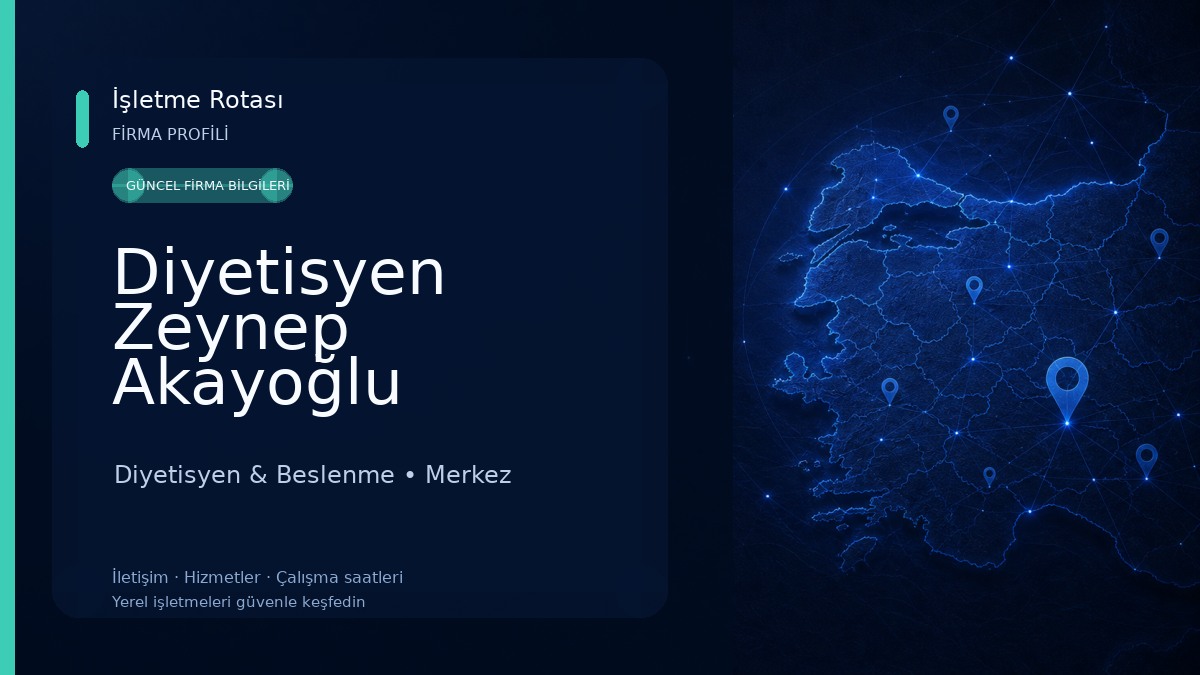 Diyetisyen Zeynep Akayoğlu 