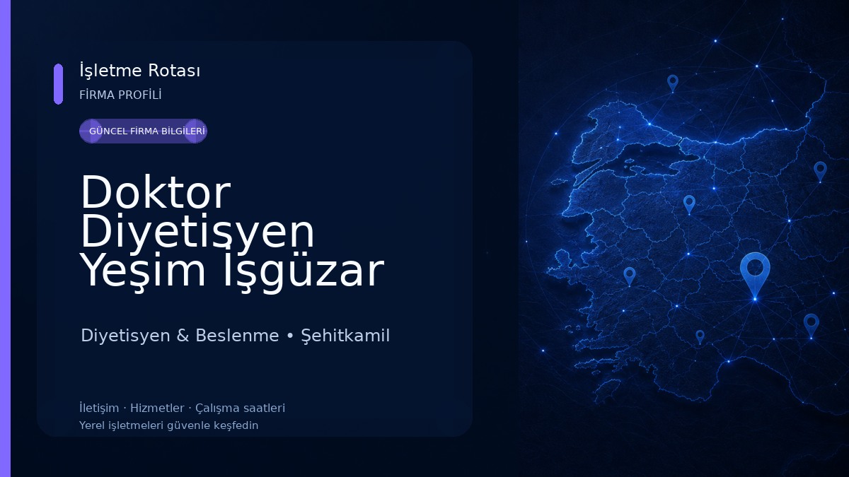 Doktor Diyetisyen Yeşim İşgüzar Beslenme Diyet ve Sağlıklı Yaşam Merkezi Diyetisyen & Beslenme