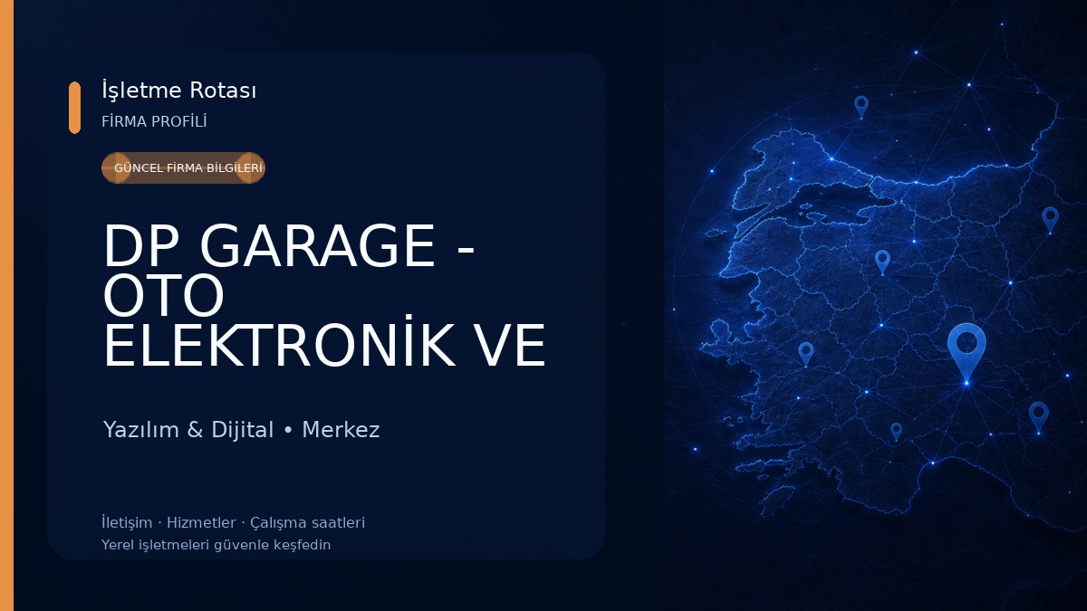 DP GARAGE - OTO ELEKTRONİK VE YAZILIM Yazılım & Dijital