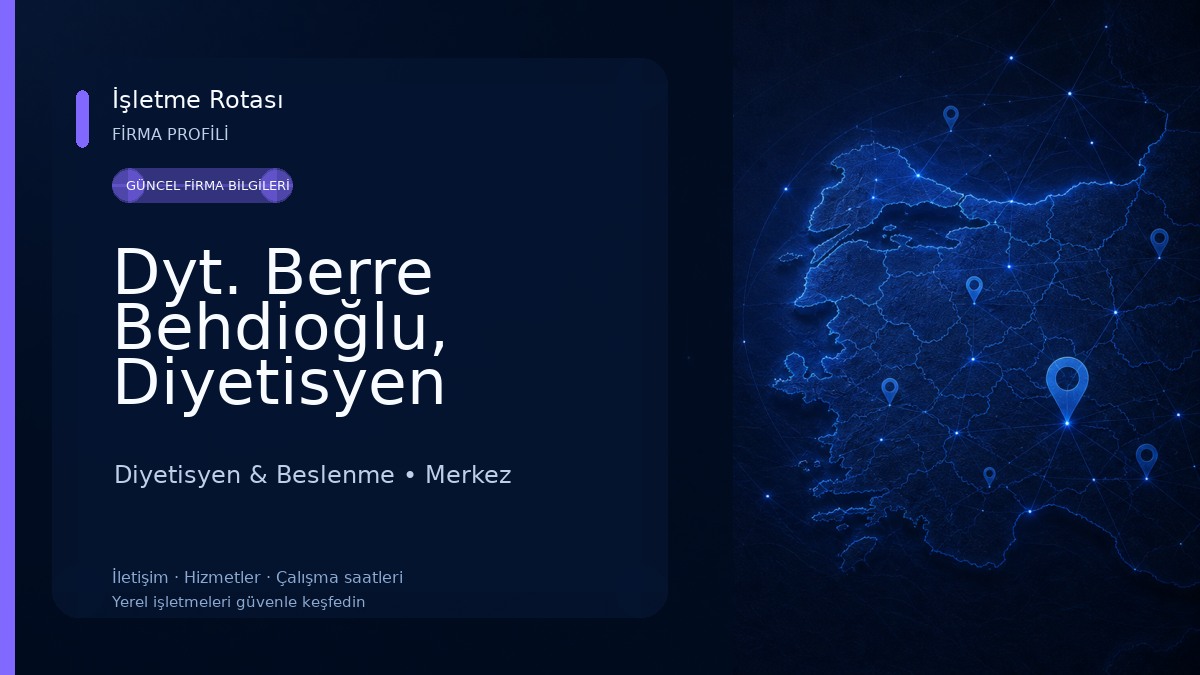 Dyt. Berre Behdioğlu, Diyetisyen