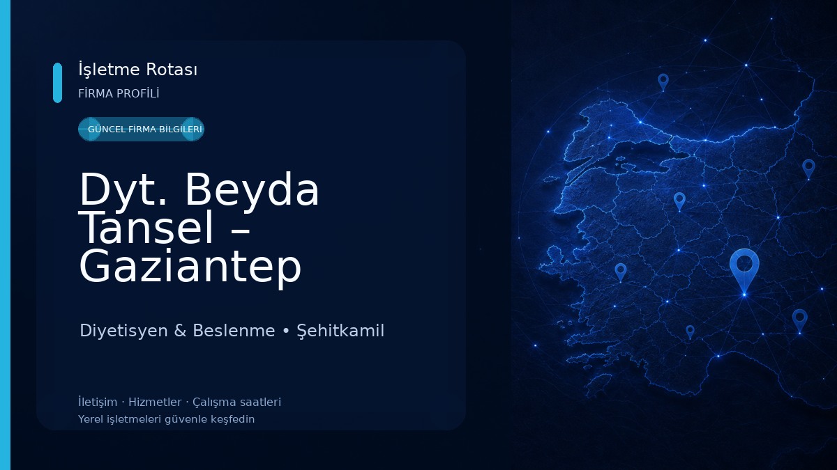Dyt. Beyda Tansel – Gaziantep Diyetisyen - mydiyetisyen.com Diyetisyen & Beslenme