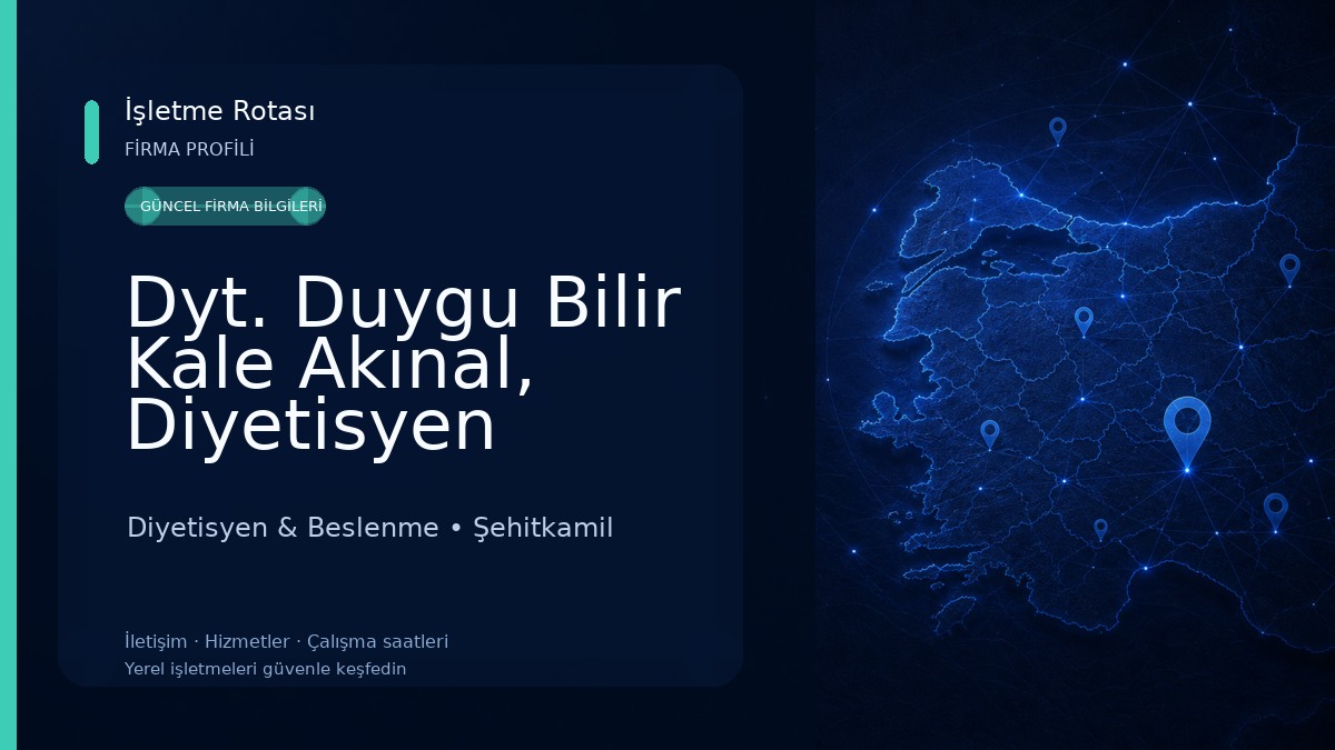 Dyt. Duygu Bilir Kale Akınal, Diyetisyen 