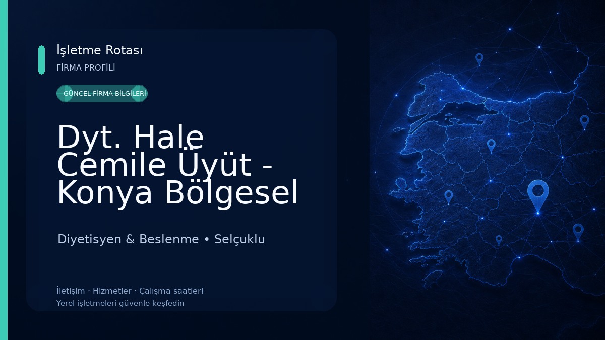 Dyt. Hale Cemile Üyüt - Konya Bölgesel Zayıflama Uzmanı Diyetisyen & Beslenme